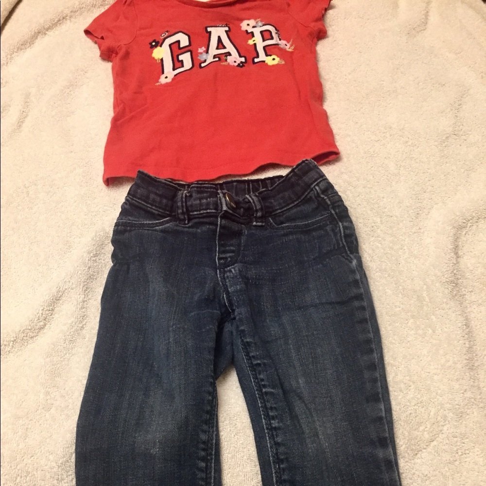*FP,Girl 18 - 24 m / 2T GAP Top & Denim Jeans